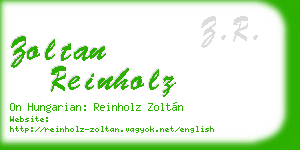 zoltan reinholz business card